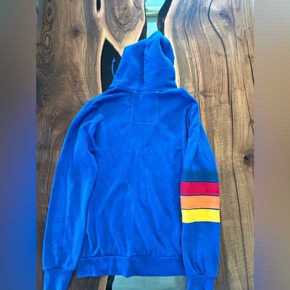 Aviator Nation Signature Rainbow Hoodie Full Zip Up, Size Small - Picture 4 of 4